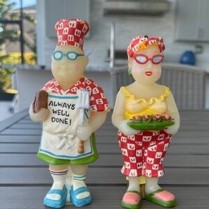 Boston Warehouse Trading Corp Candles Pair of Chefs “Always Well Done” Kitsch
